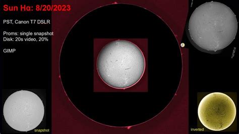 Sun In Ha 8 20 2023 Solar Observing And Imaging Cloudy Nights