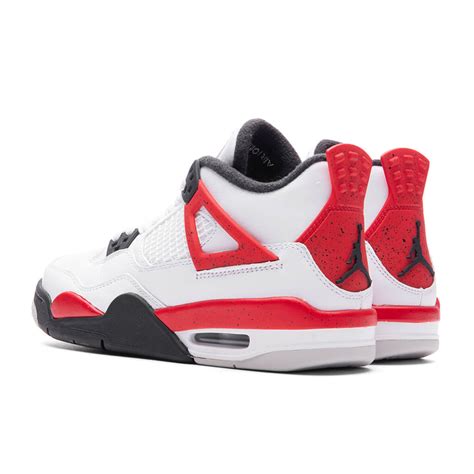 Air Jordan 4 Retro (GS) 'Red Cement' - White/Fire Red/Black – Feature