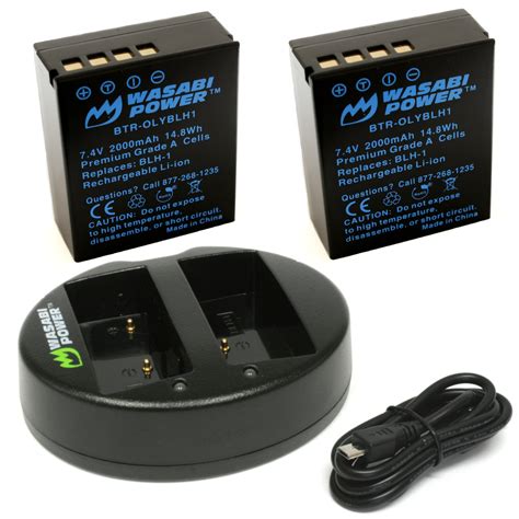 Wasabi Power Battery Pack And Dual Charger For Olympus Blh Fully