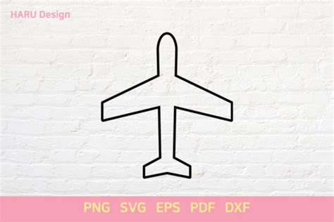 11 Airplane Outline Clip Art Designs & Graphics