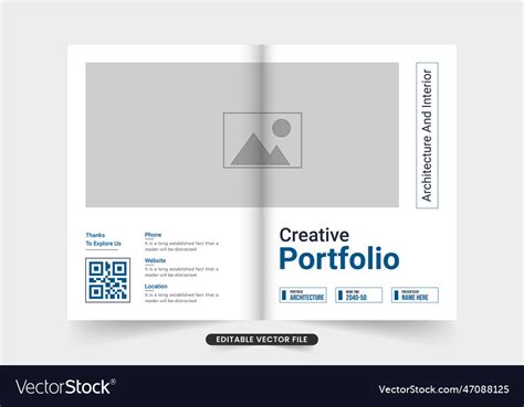 Creative architecture portfolio cover template Vector Image