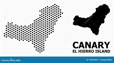 Dotted Mosaic Map of El Hierro Island Stock Vector - Illustration of ...