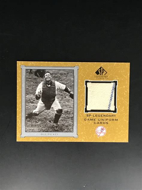 2001 SP Legendary Cuts Bill Dickey Game Used Jersey Relic NY Yankees No