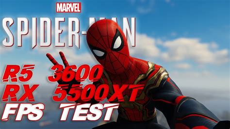 R5 3600 RX 5500XT Marvel S Spider Man Remastered 1080p Medium