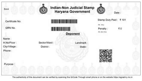 Haryana Stamp Paper At Rs 100 New Delhi Id 2854099321530