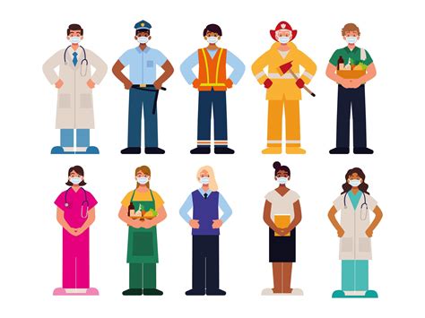 People Different Professions Icon Set 4628856 Vector Art At Vecteezy