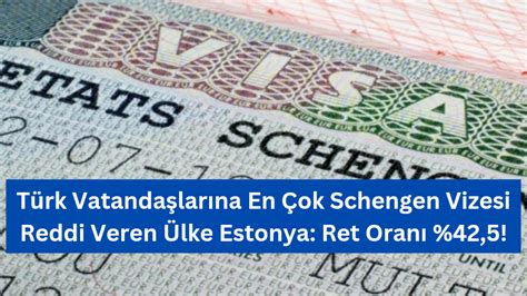 Türk Vatandaşlarına En Çok Schengen Vizesi Reddi Veren Ülke Estonya