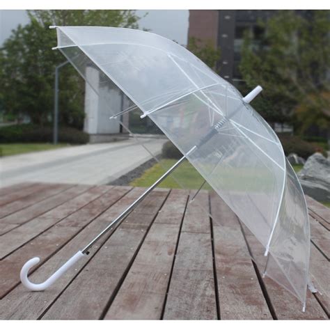 Guarda Chuva Grande Transparente Sem Estampa Pvc Refor Ado Para Festa