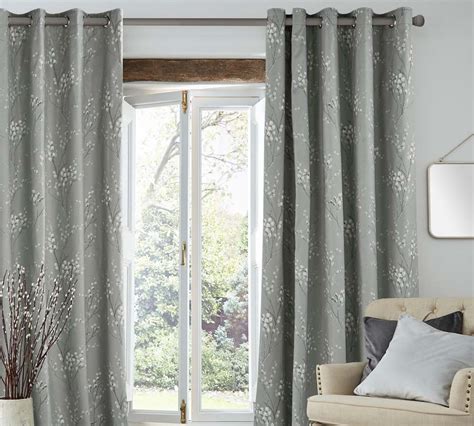Laura Ashley Pussy Willow Steel Lined Eyelet Curtains Jones And Tomlin