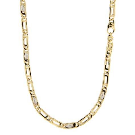 Collana Uomo Oro Giallo Bianco Gl Gioiellerialucchese It