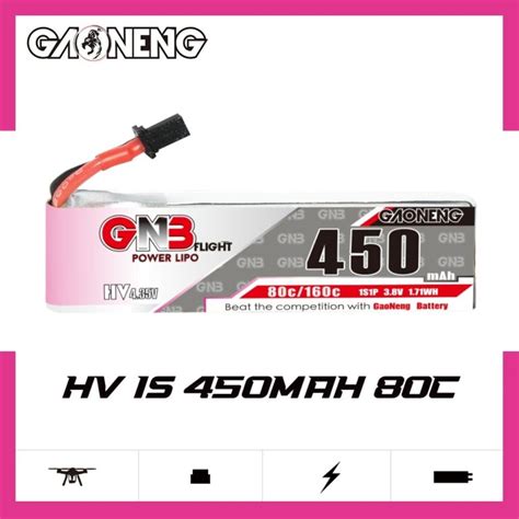 GNB Battery 3 8V 80C 450mAh 1S HV A30 Cable KiwiQuads