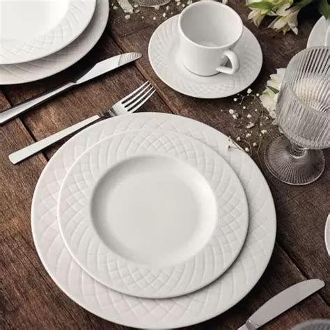 Jogo De Pratos Em Porcelana - Jogo de Pratos Raso 27cm Kit 6 Peças Em Porcelana Ingrid Tramontina ...