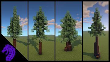 Minecraft Pine Tree Schematic