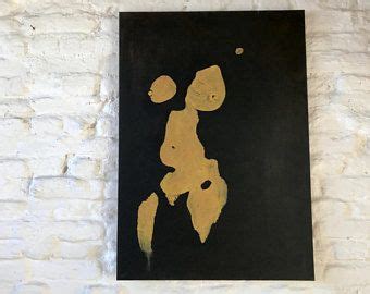 ORIGINAL Extra Large Acrylic Painting Woman Modern Black Nude Wall