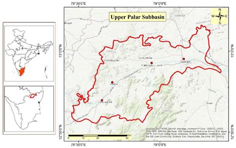 Study area map of Upper Palar River basin | Download Scientific Diagram