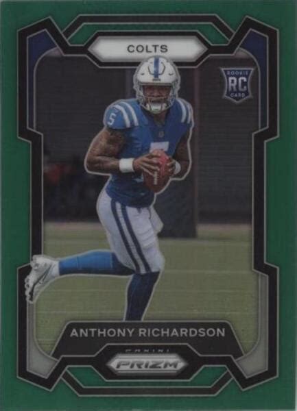 2023 Panini Prizm Rookies Green Prizm 343 Anthony Richardson RC