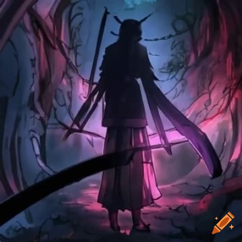 Anime Character Holding A Katana In A Tunnel On Craiyon