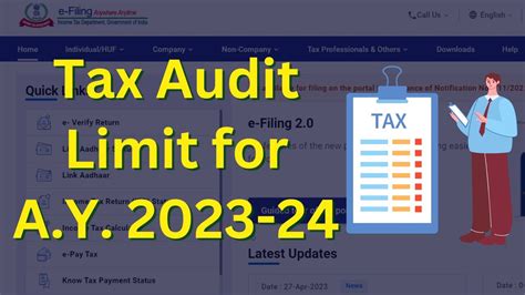 Tax Audit Limit For Ay 2023 24 Tax Audit Last Date Ay 2023 24 Tax