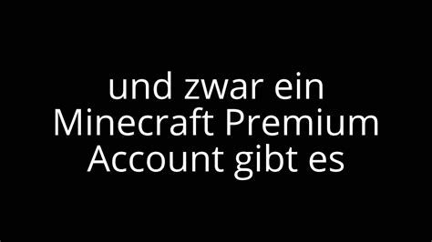 Minecraft Premium Account Gewinnspiel YouTube