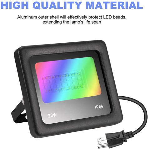 Aluminum Rgb Flood Light With App Control 20w Smart Flood Light Rgbw