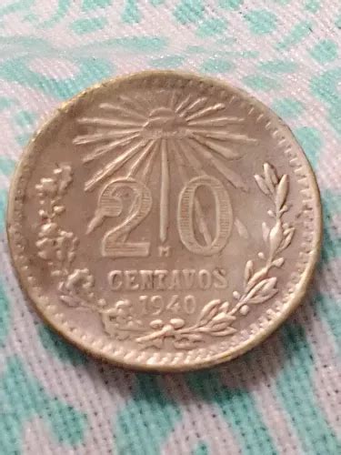 Moneda De 20 Centavos plata Ley 0 720 año 1940 MercadoLibre