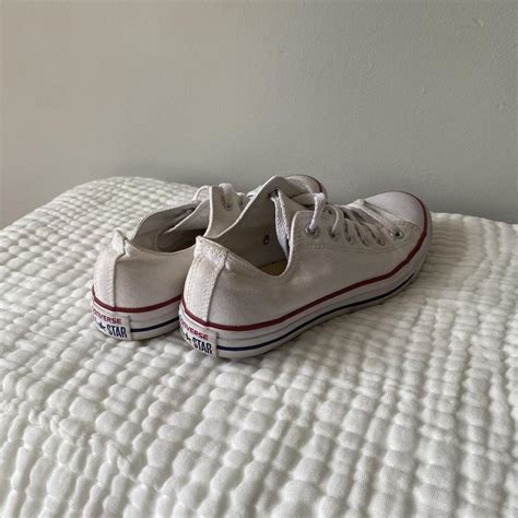 White Low Converse All Star Sneakers All white low... - Depop