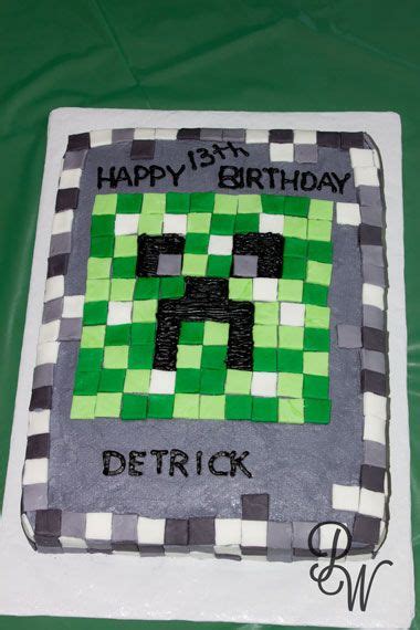 Minecraft Creeper Cake Creeper Cake Outdoor Blanket Picnic Blanket