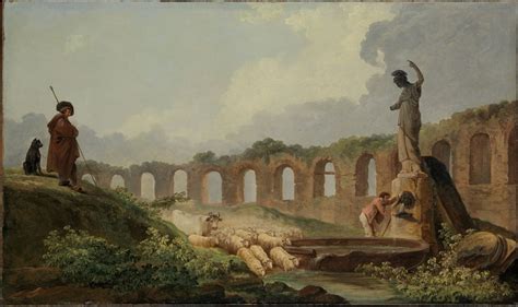 Aqueduct In Ruins Painting Hubert Robert Oil Paintings