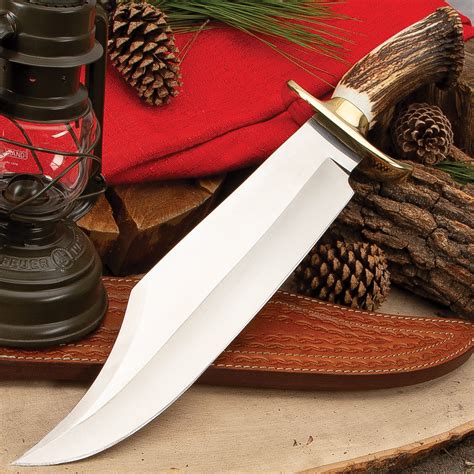 Timber Wolf King Stag Antler Crown Knife