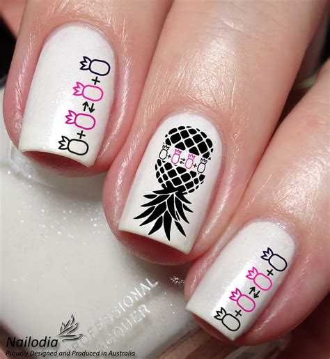 Upside Down Pineapple Swinger Nail Art Decal Sticker By Nailodia