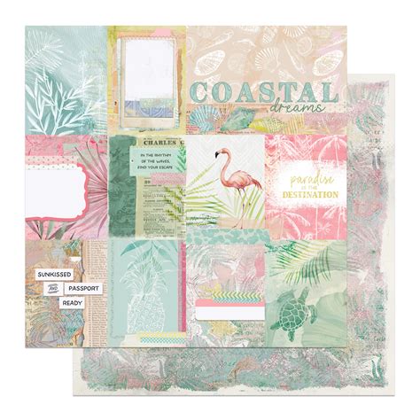 Coco Paradise Double Sided Cardstock 12X12 Coastal Dreams 709388345092