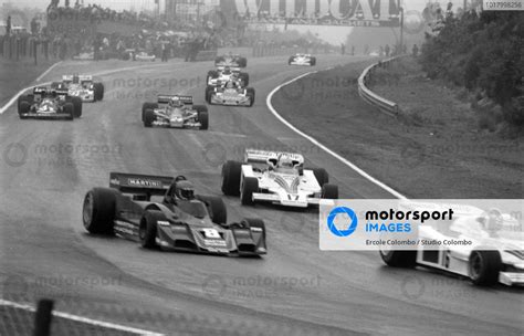 Riccardo Patrese Shadow DN8 Ford Leads Hans Joachim Stuck Brabham