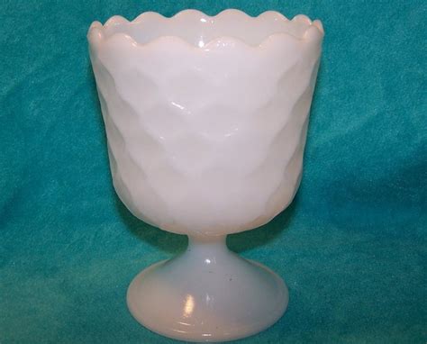 Honeycomb Milk Glass Compote Eo Brody Co