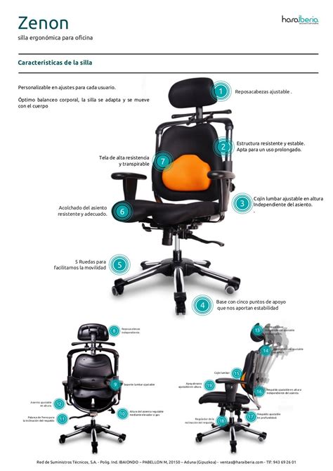 Ficha Técnica De La Silla Ergonómica Para Oficina Zenon