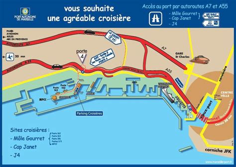 Marseille Cruise Port Map