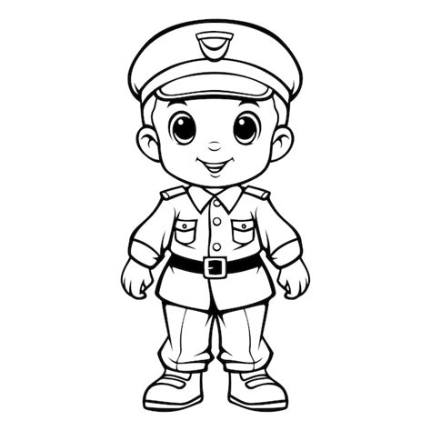 Premium Vector | Police officer officer clipart police cop clip art uniform person character boy ...