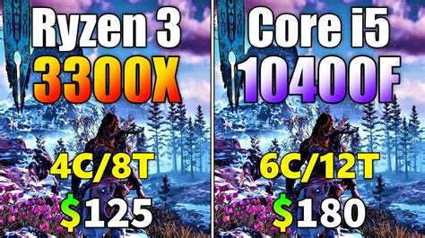 Ryzen 3 3300x Vs Core I5 10400f Pc Gameplay Tested In 7 Games Youtube