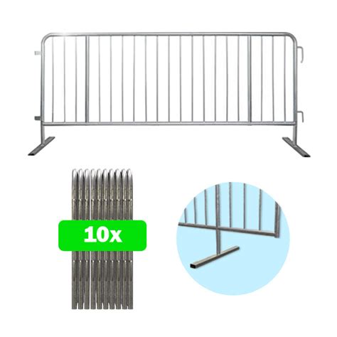 85ft Heavy Duty Steel Barricade Hot Dipped Galvanized Plus 10pk Red