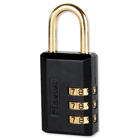 Securikey Combination Padlock Digit Selectable Mm Black Brass