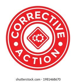 Corrective Action Red Rubber Stamp Vector Stock Vector Royalty Free