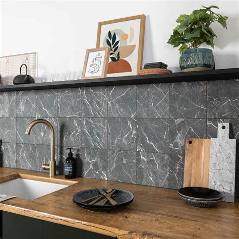 Camden Black Porcelain Wall And Floor Tiles Walls And Floors