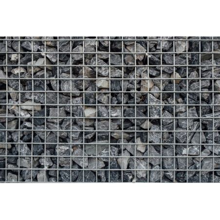 Gabion Rempli X X Cm Pierre Noir Basalte Maille X Cm