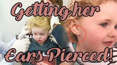 Year Old Gets Her Ears Pierced No Tears Youtube