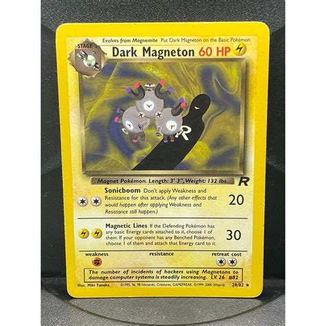 Dark Magneton Team Rocket Pokemon Tcg Antigo Vintage