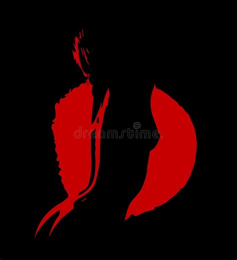 Nude In Red And Black Stock Illustration Illustration Of Naked 129999635
