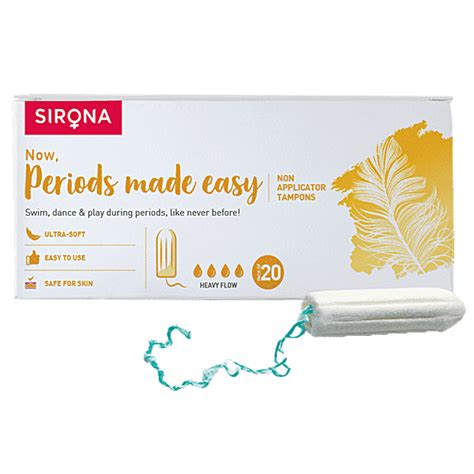 Buy Sirona Period Made Easy Tampons 20 Piece For Heavy Flow Biodegradable Tampons Fda