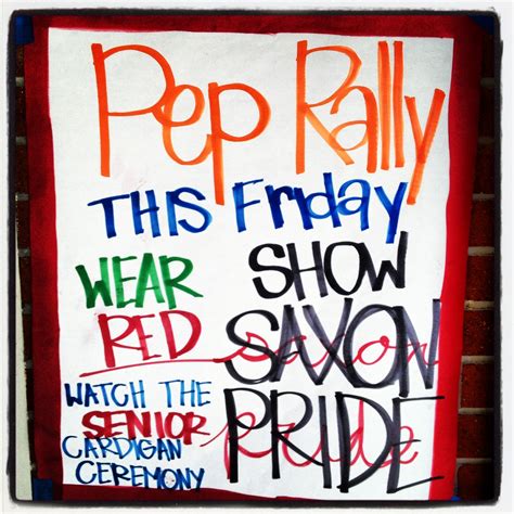 High School Pep Rally Posters