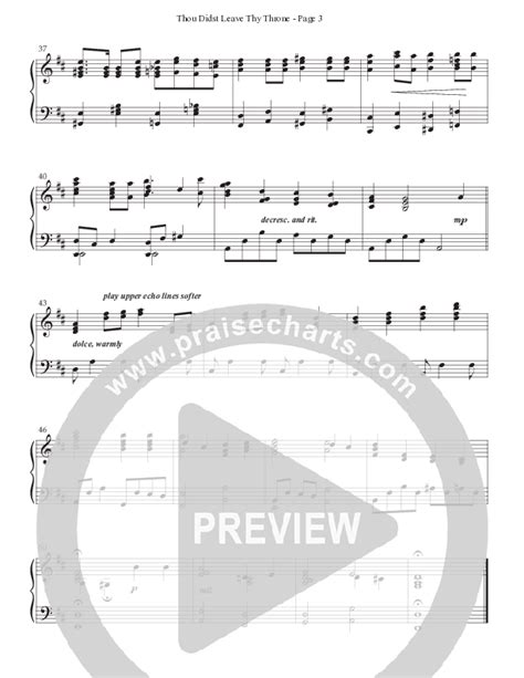 Thou Didst Leave Thy Throne Sheet Music PDF (Ken Barker) - PraiseCharts