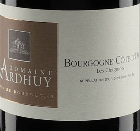 2017 Domaine d Ardhuy Bourgogne Côte d Or Les Chagniots France