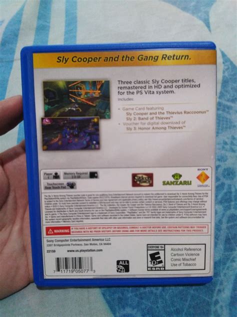 Sly Cooper Collection PS Vita Game Video Gaming Video Games